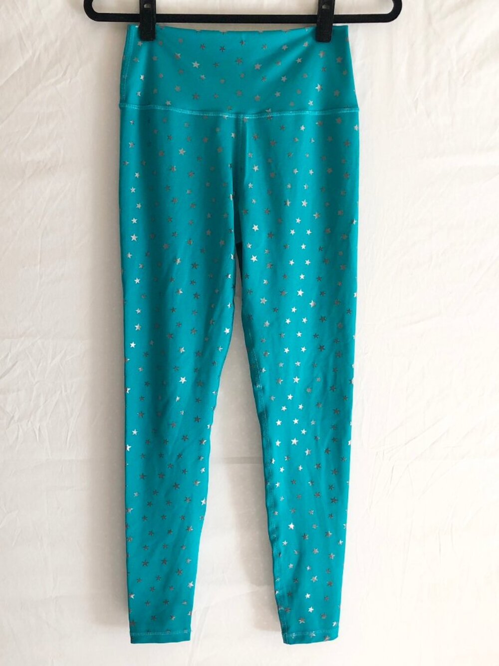 Scorpio Sol Teal Star Print Activewear Leggings Size S